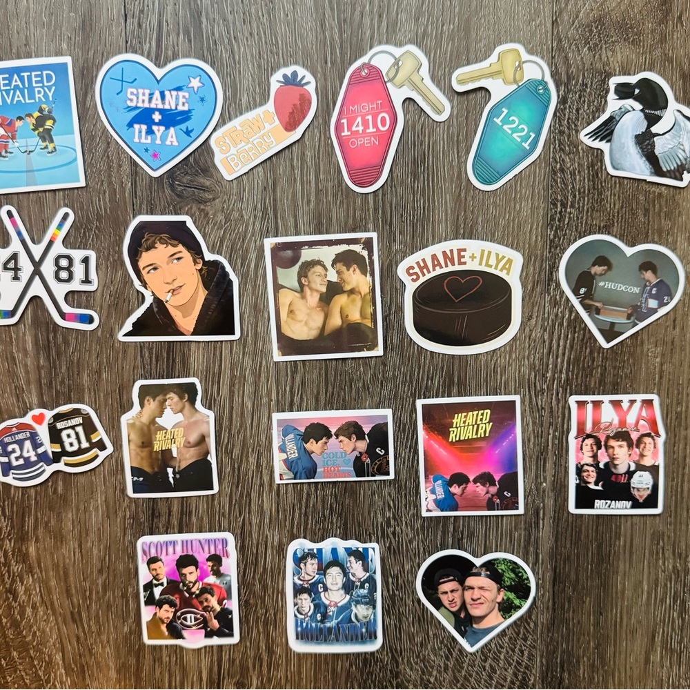 Heated Rivalry Themed Decorative Sticker Collection Set Brand New Condition